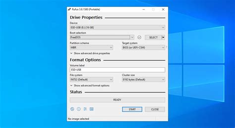 rufus windows 10.